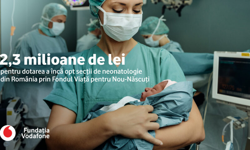 Fundația Vodafone investește 2,3 milioane de lei în dotarea a opt secții de neonatologie din România