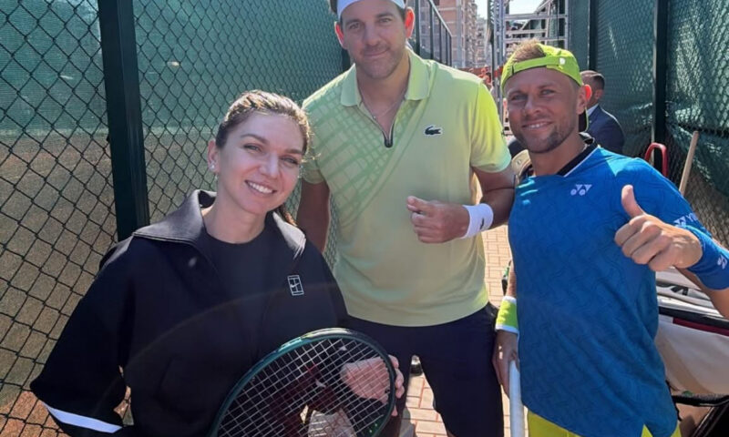 Halep și Del Potro au inaugurat un complex de tenis la Chișinău. Ce urmează pentru Republica Moldova