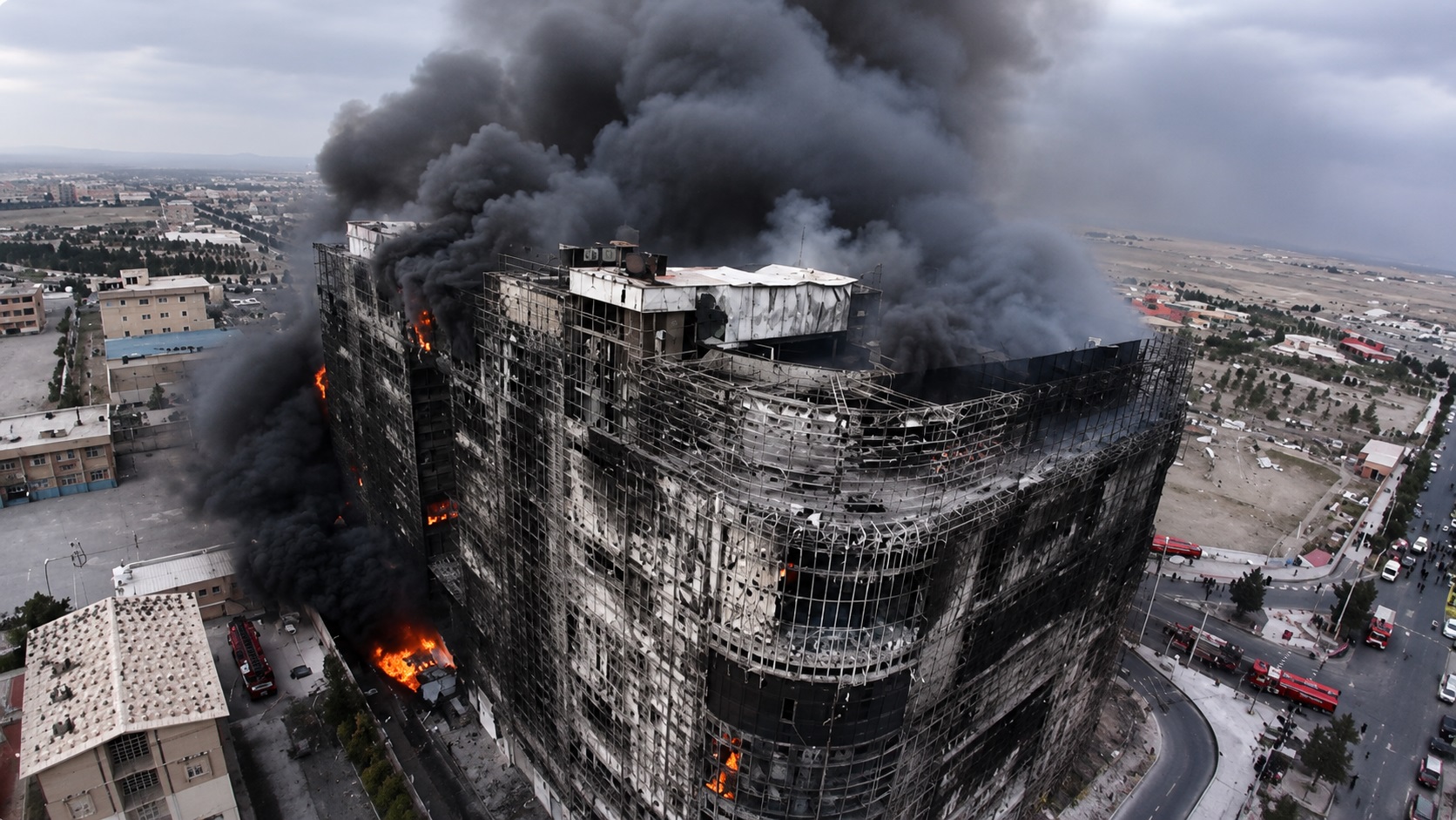 Incendiu într-un centru comercial din Iran. Opt persoane au murit, iar alte 36 au fost rănite