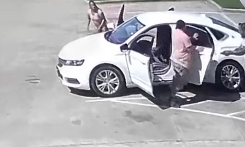 Scene dramatice într-o parcare din Texas. Un tată a fost nevoit să-și apere familia cu arma