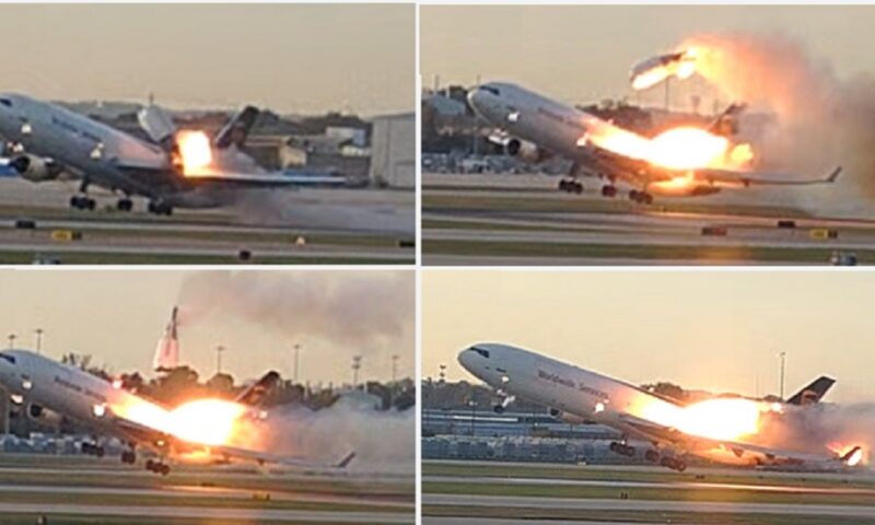 Un avion s-a rupt în aer la câteva secunde după decolare. Imaginile surprind momentul critic