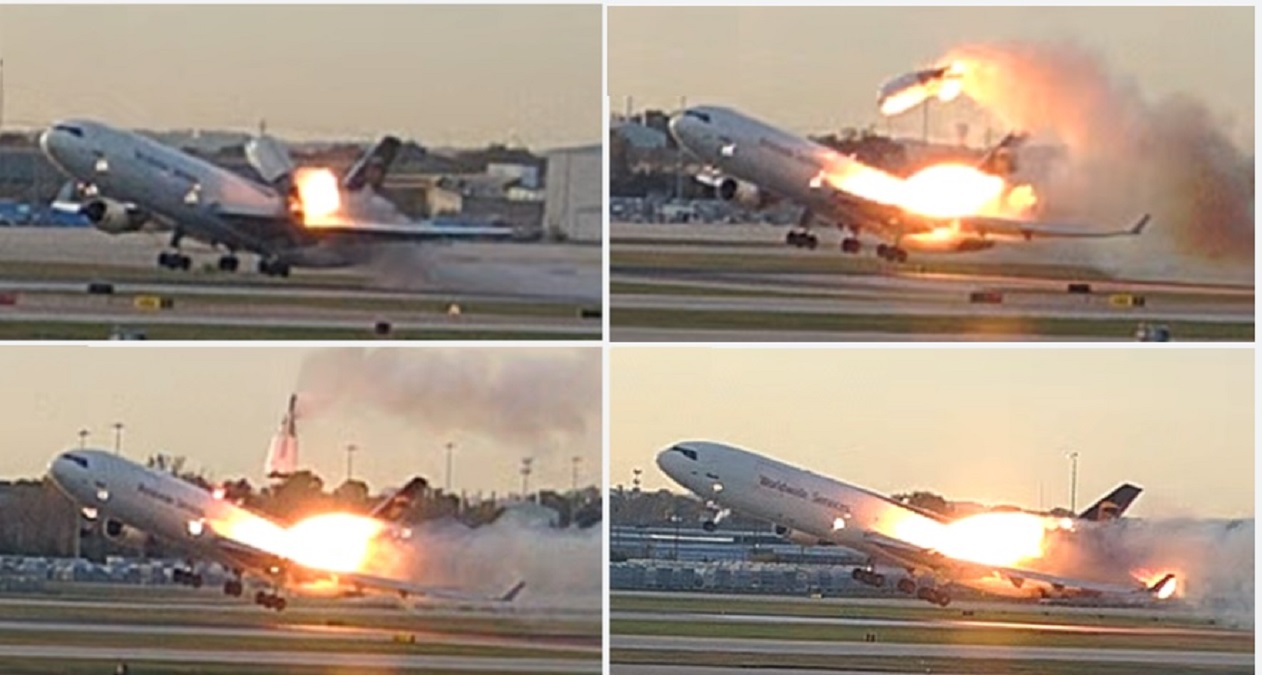 Un avion s-a rupt în aer la câteva secunde după decolare. Imaginile surprind momentul critic