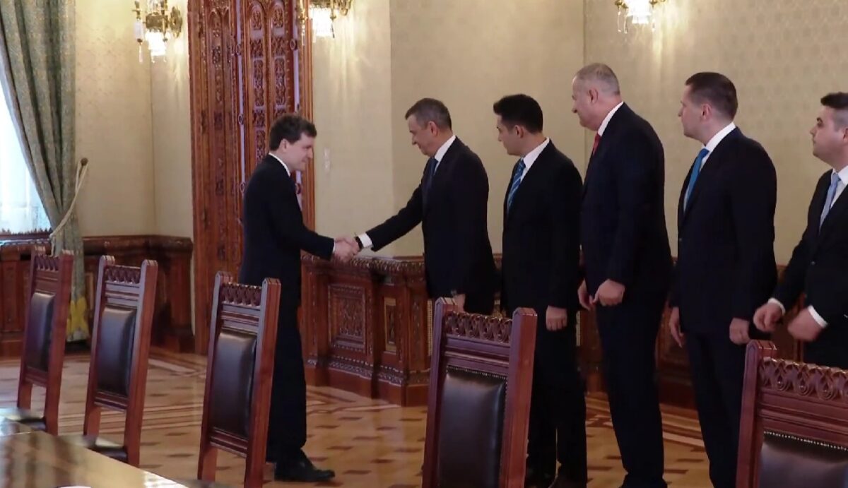 Nicușor Dan și delegația PSD