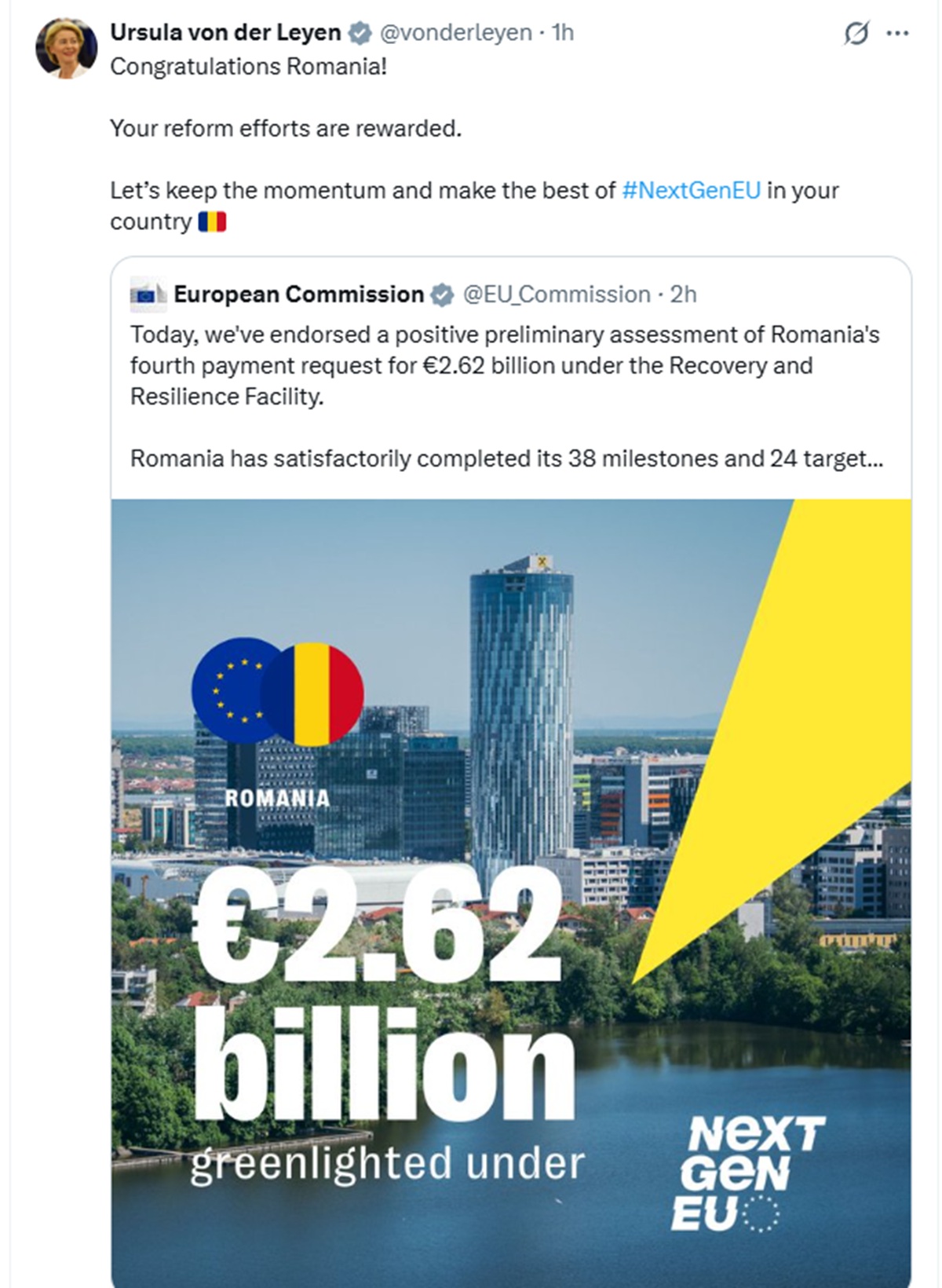 Postare Ursula von der Leyen