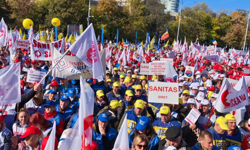 Încep primele proteste după publicarea noii legi a salarizării. Sindicaliștii din Sănătate ies în stradă