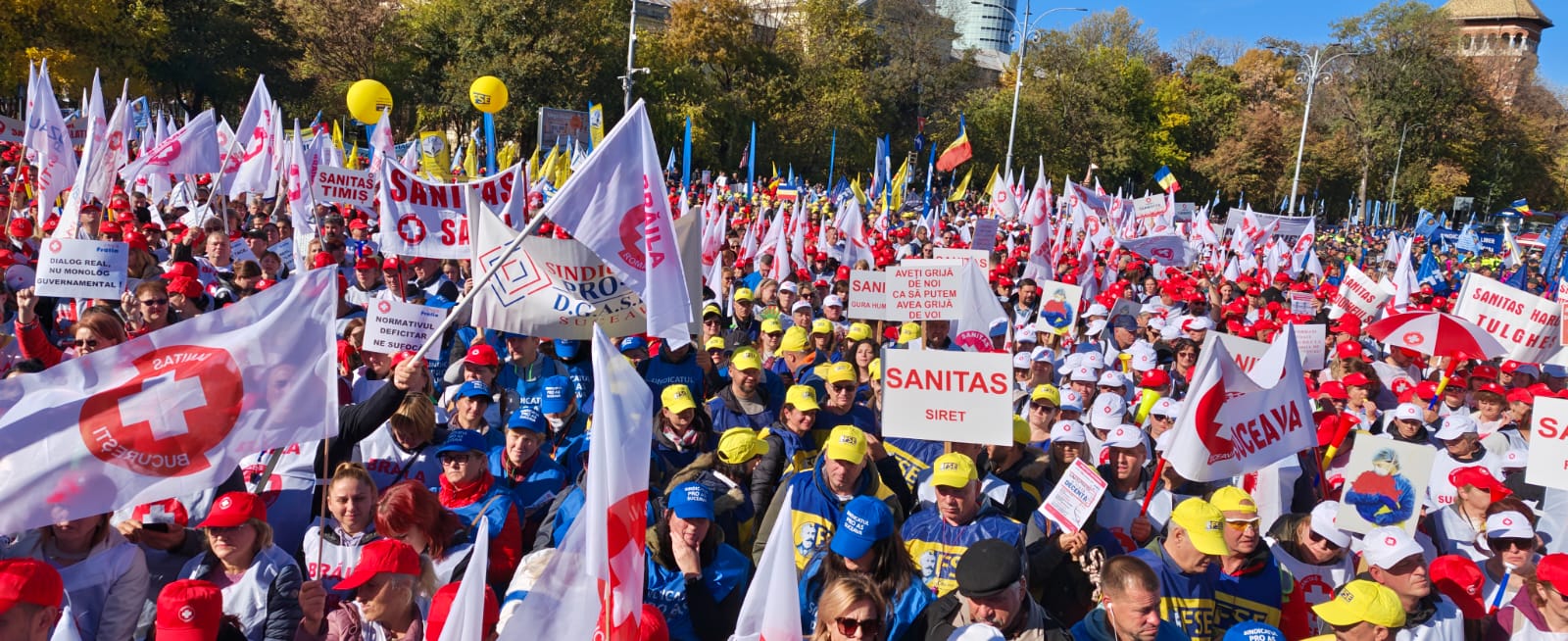 Încep primele proteste după publicarea noii legi a salarizării. Sindicaliștii din Sănătate ies în stradă