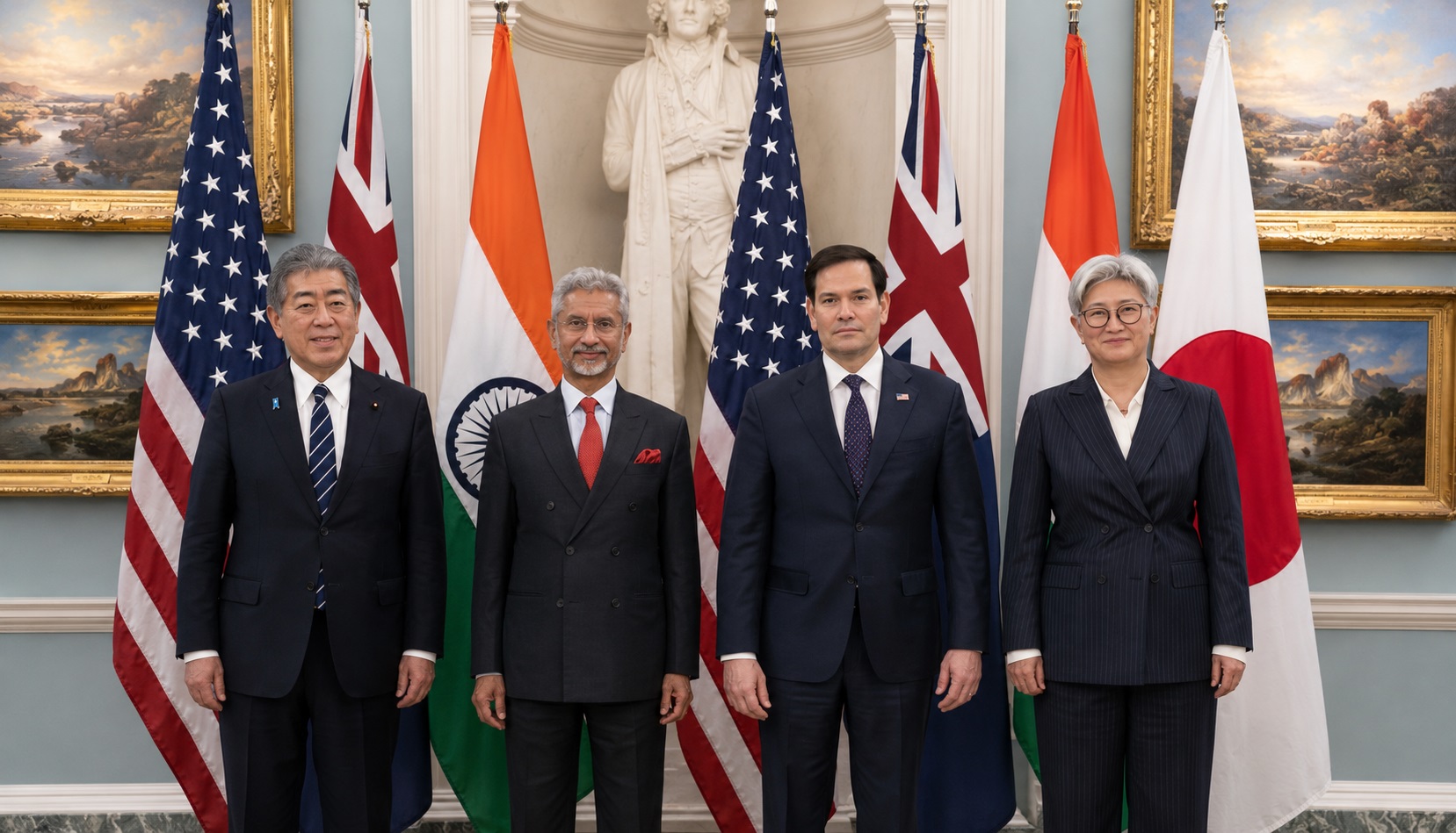 SUA, India, Japonia și Australia cer acțiuni concrete în Indo-Pacific. Lanțurile de aprovizionare și securitatea maritimă devin priorități