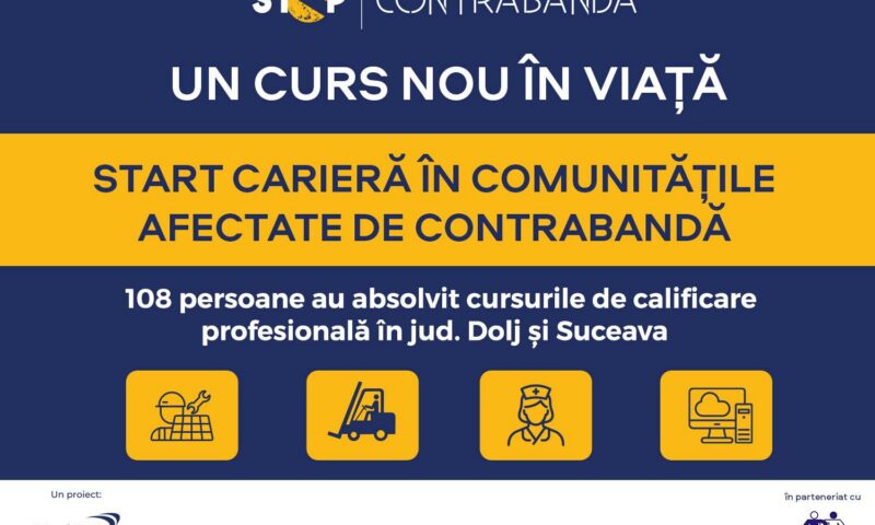 Un curs nou în viață pentru comunitățile vulnerabile: 108 persoane calificate în prima serie a programului ANOFM – BAT România,  dedicat comunităților afectate de contrabandă
