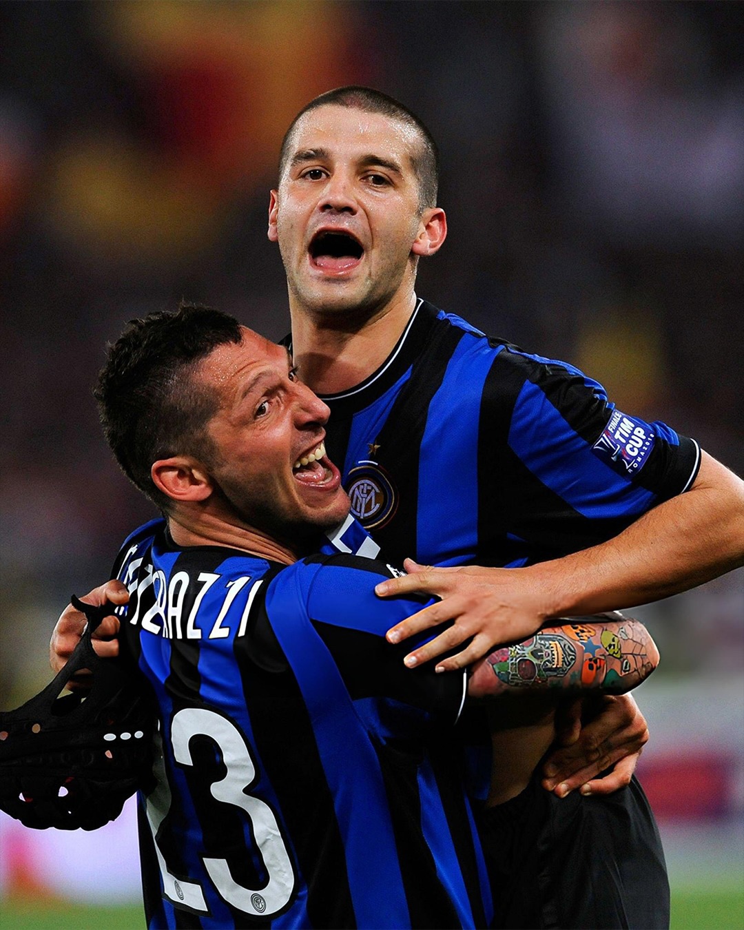 Marco Materazzi și Cristi Chivu