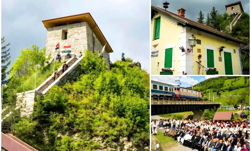 Sfidare la Ghimeș. Obiectiv istoric reabilitat cu banii Guvernului României, inaugurat sub steag maghiar și ale Ținutului Secuiesc