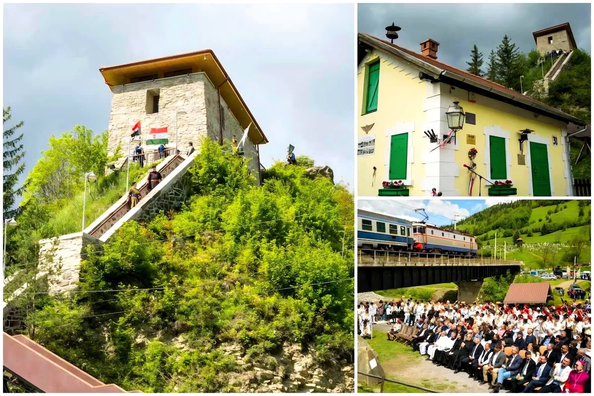 Sfidare la Ghimeș. Obiectiv istoric reabilitat cu banii Guvernului României, inaugurat sub steag maghiar și ale Ținutului Secuiesc