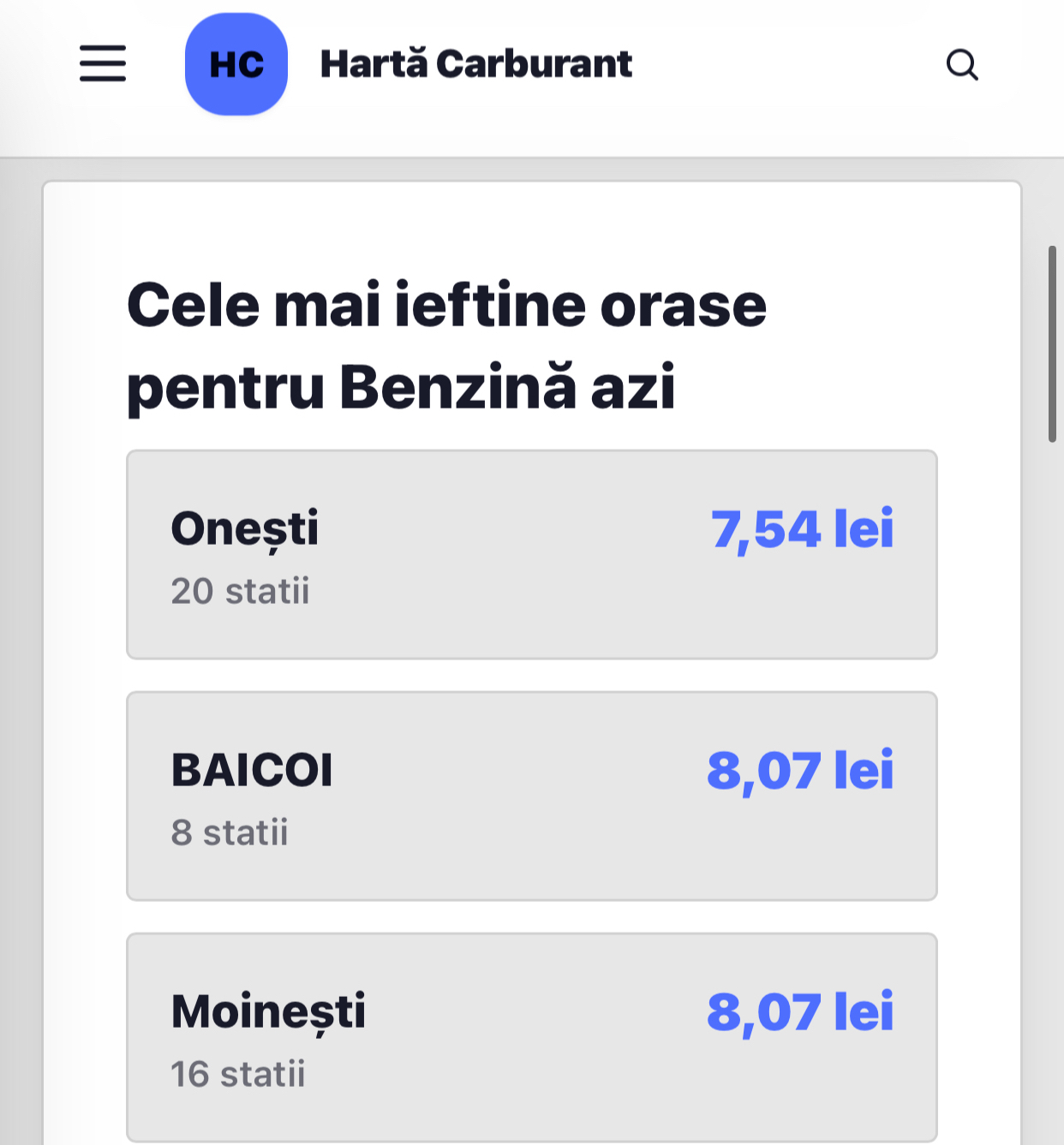 harta carburant
