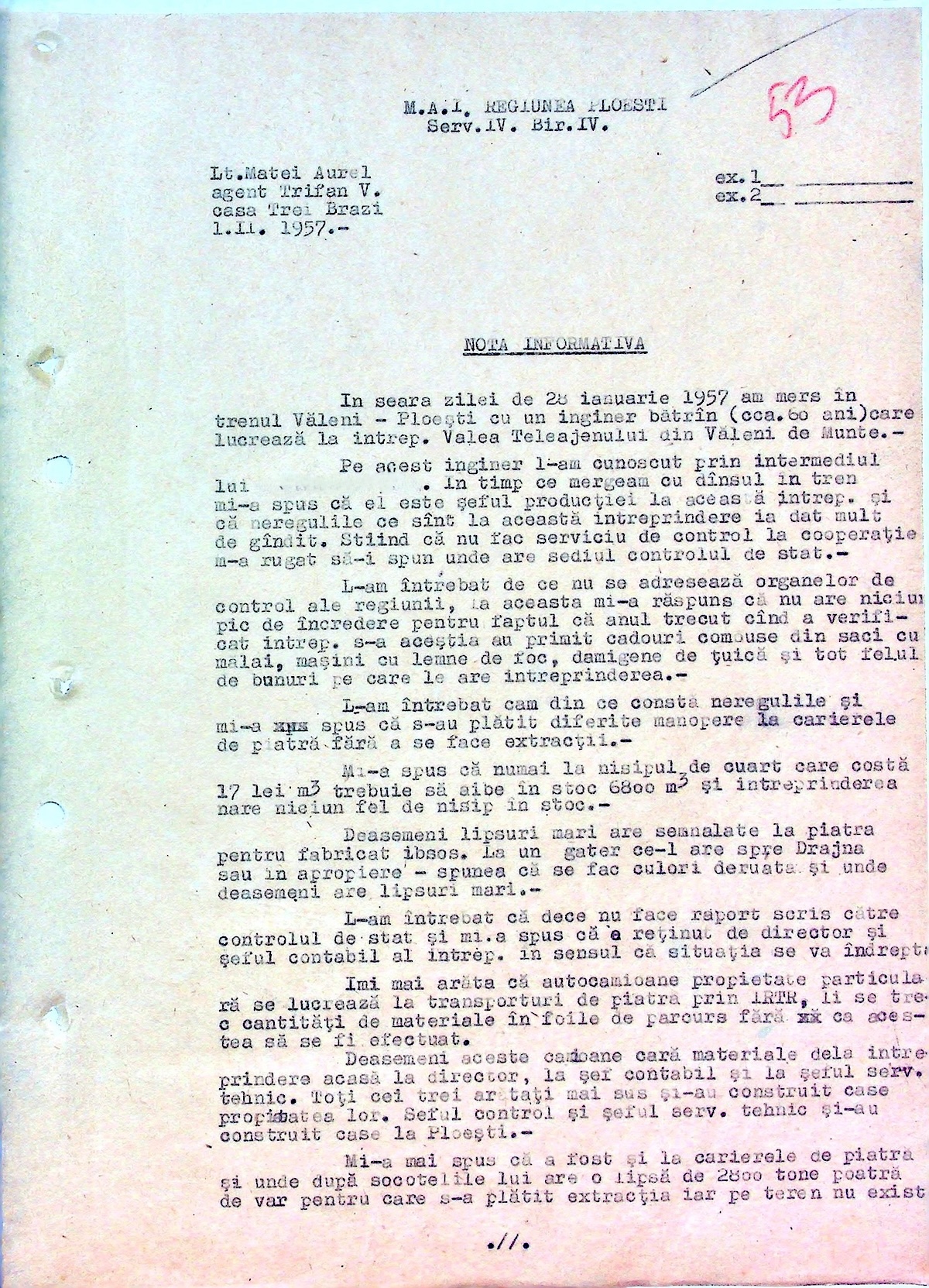 Nota Securității din 1957