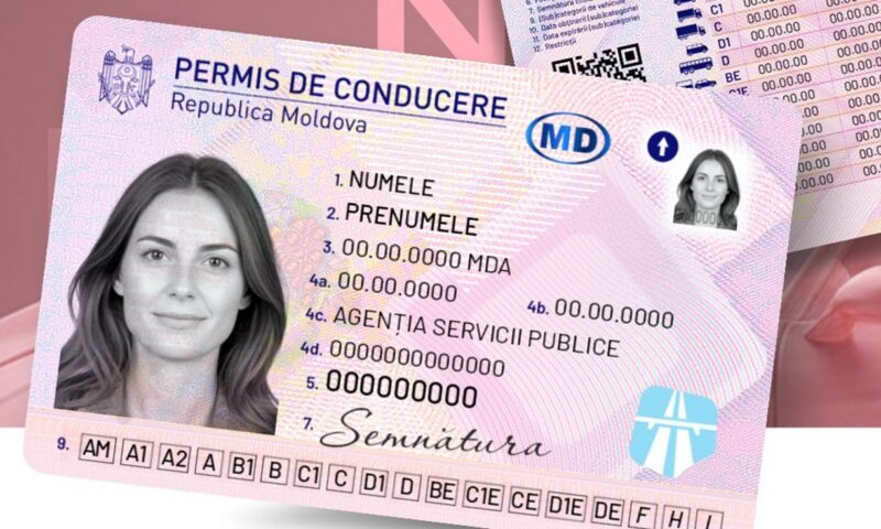 Noul model de permis de conducere din Republica Moldova, prezentat de ASP