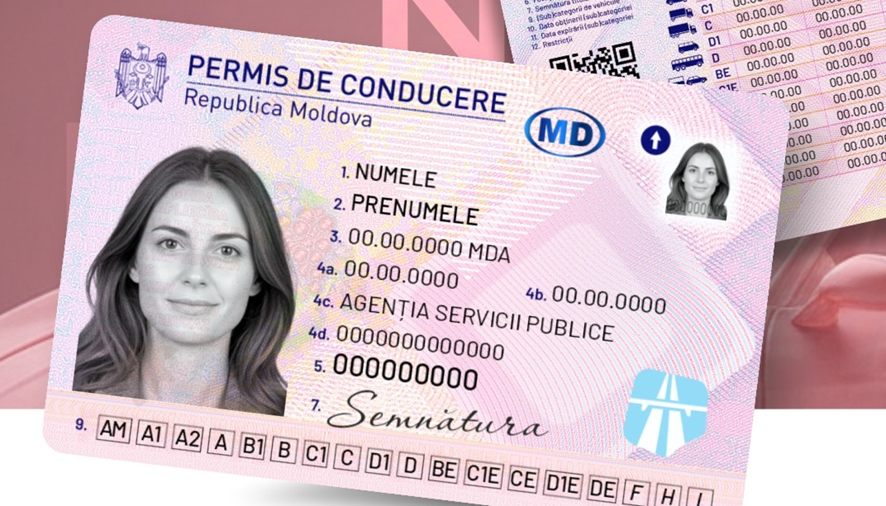 Noul model de permis de conducere din Republica Moldova, prezentat de ASP