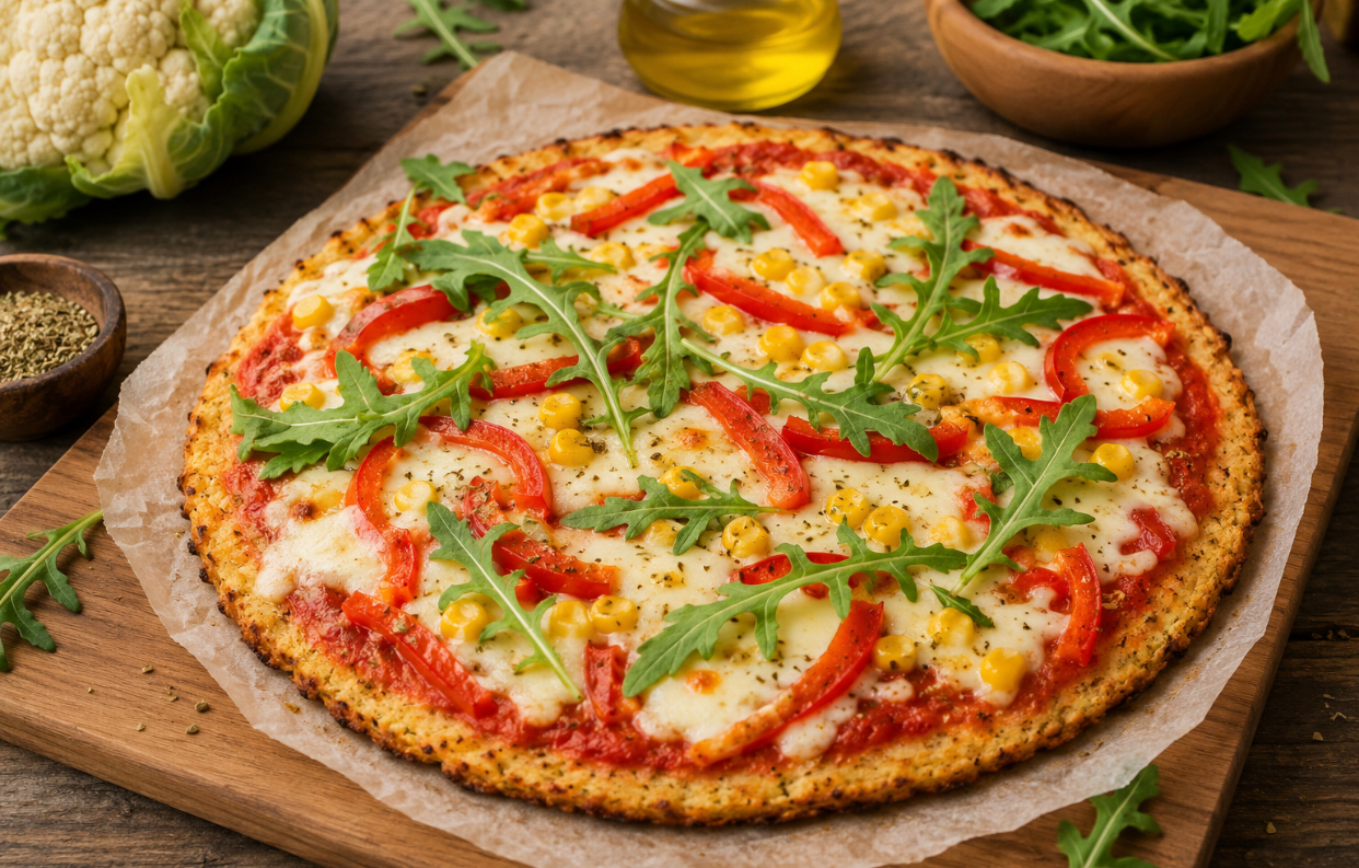 Pizza Margherita fără făină, crocantă, simplă, surprinzător de bună