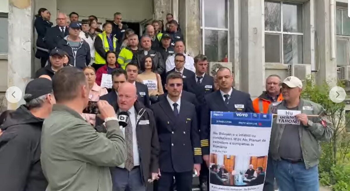 Protest al angajaților Tarom apr. 2026