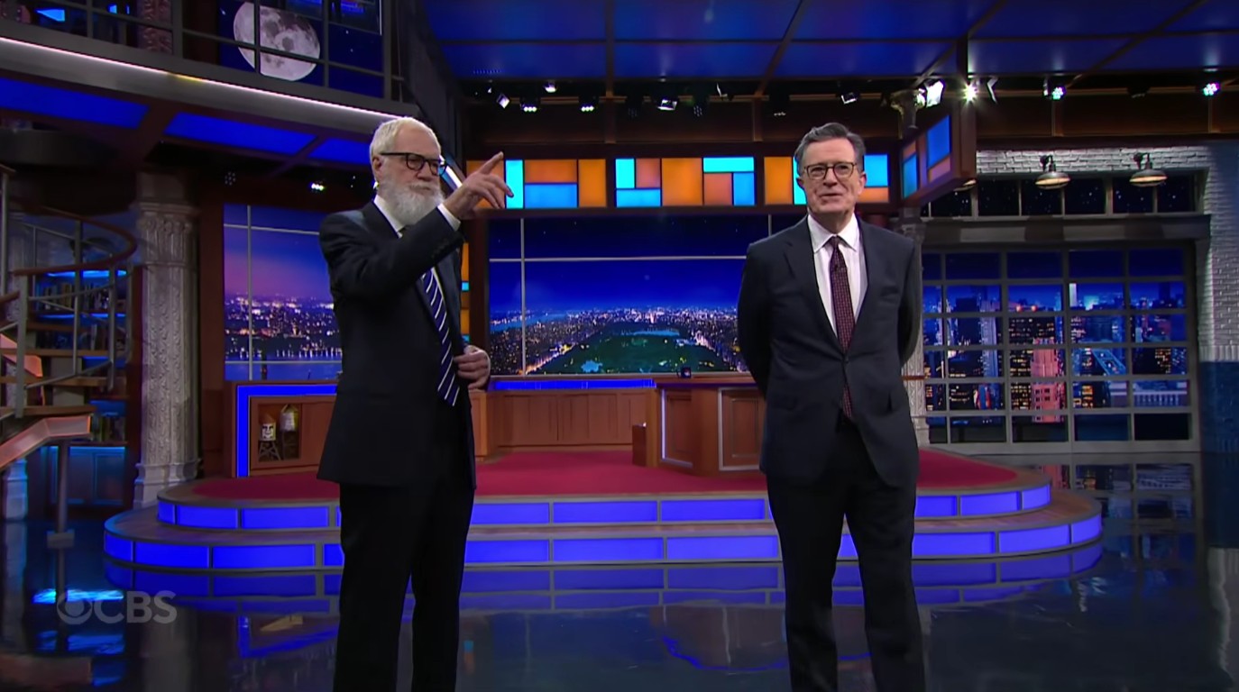 Stephen Colbert si David Letterman