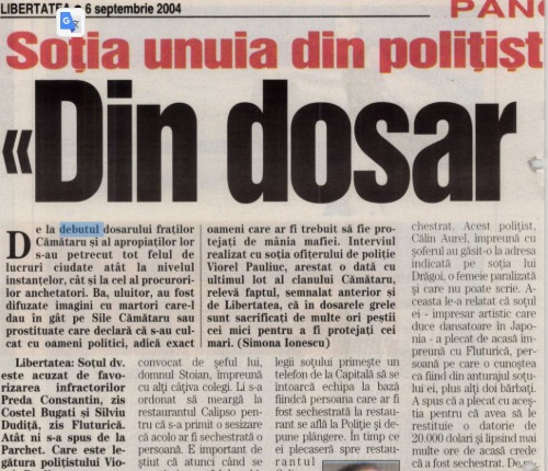 articol semnat de Simona Ionescu în ziarul Libertatea 2004