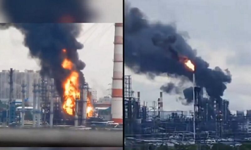 Atac ucrainean lângă Moscova. Rafinăria Gazprom Neft, lovită