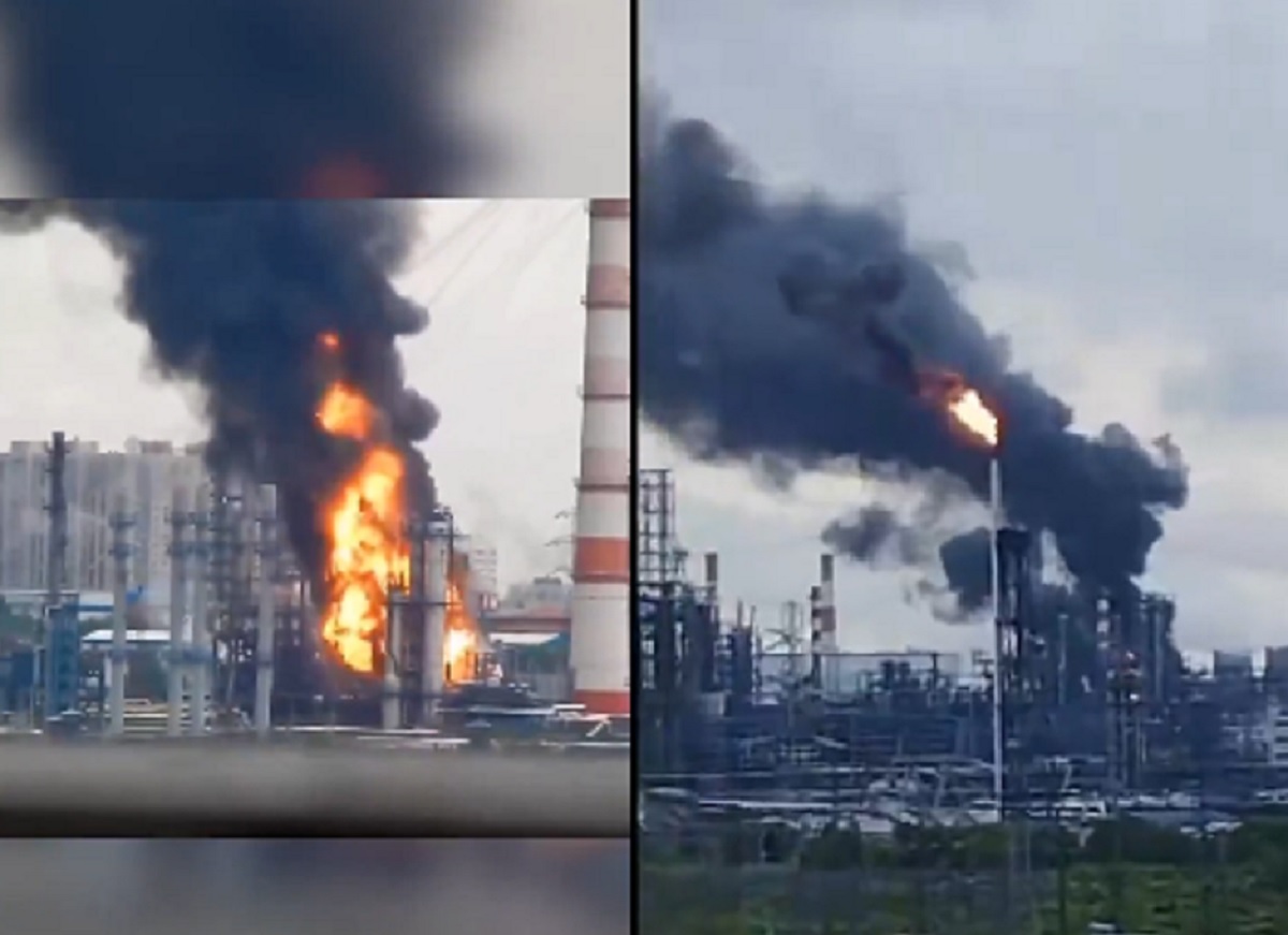 Atac ucrainean lângă Moscova. Rafinăria Gazprom Neft, lovită