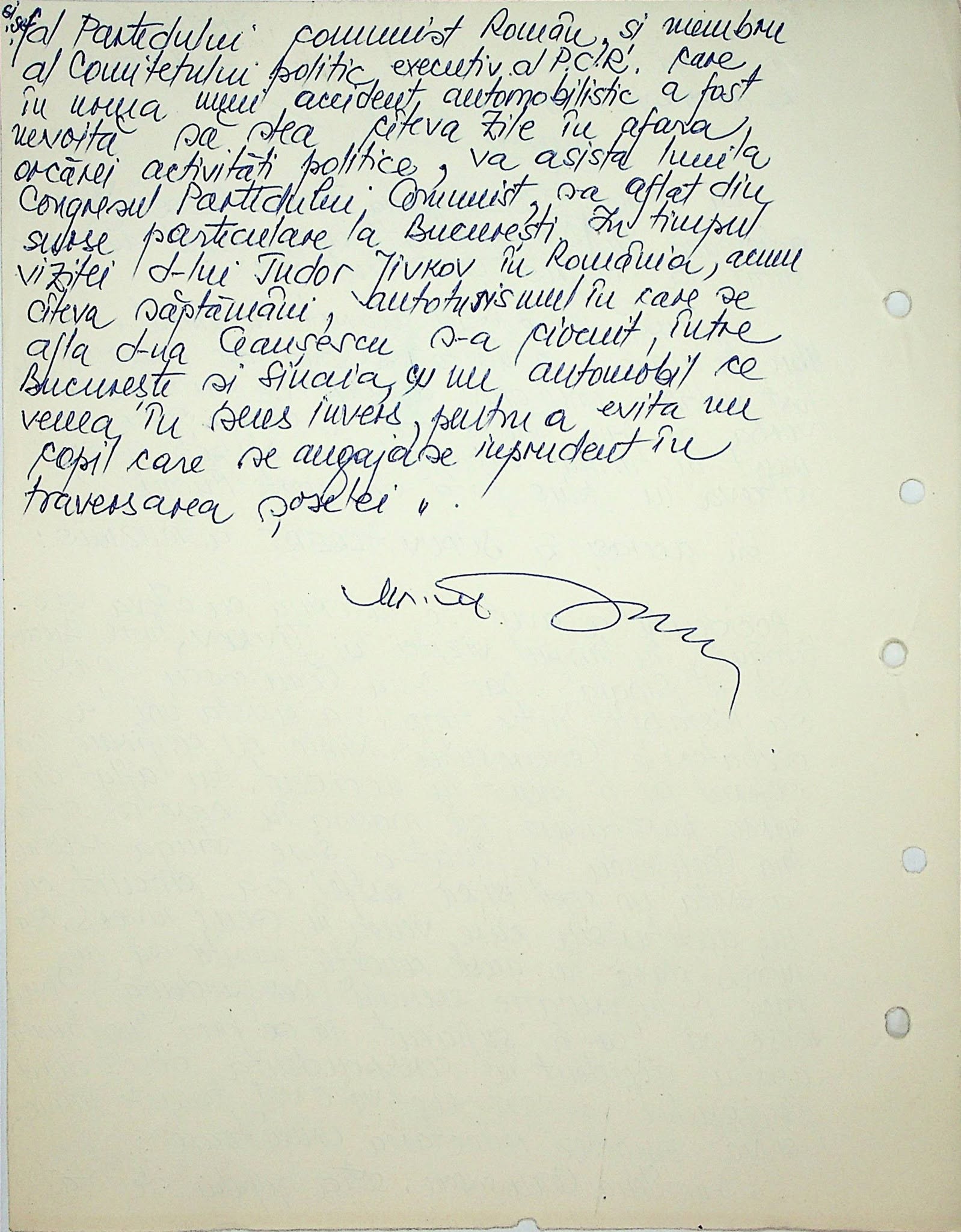 Document Elena Ceaușescu CNSAS
