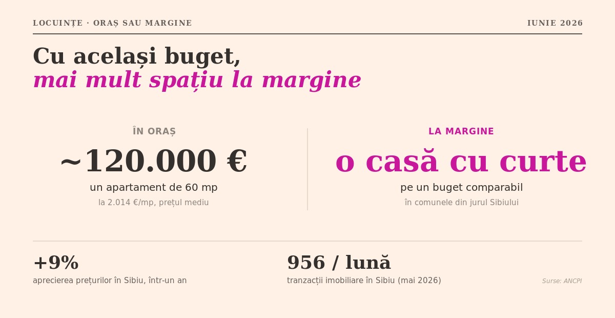 De ce se mută tot mai mulți cumpărători spre marginea orașului și comunele din jur