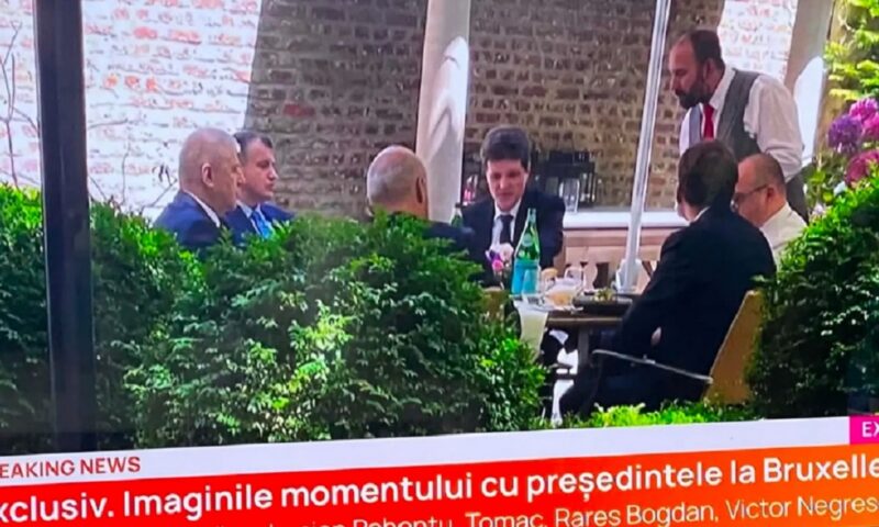 Nicușor Dan, surprins la Bruxelles alături mai mulți politicieni