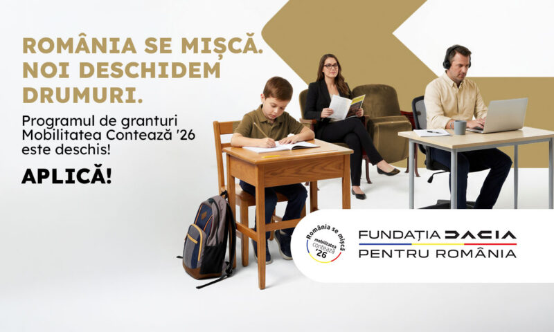 Fundația Dacia pentru România alocă încă 1 milion de euro pentru mobilitate și lansează cea de-a doua ediție a programului de granturi „Mobilitatea contează” - 2026-2027