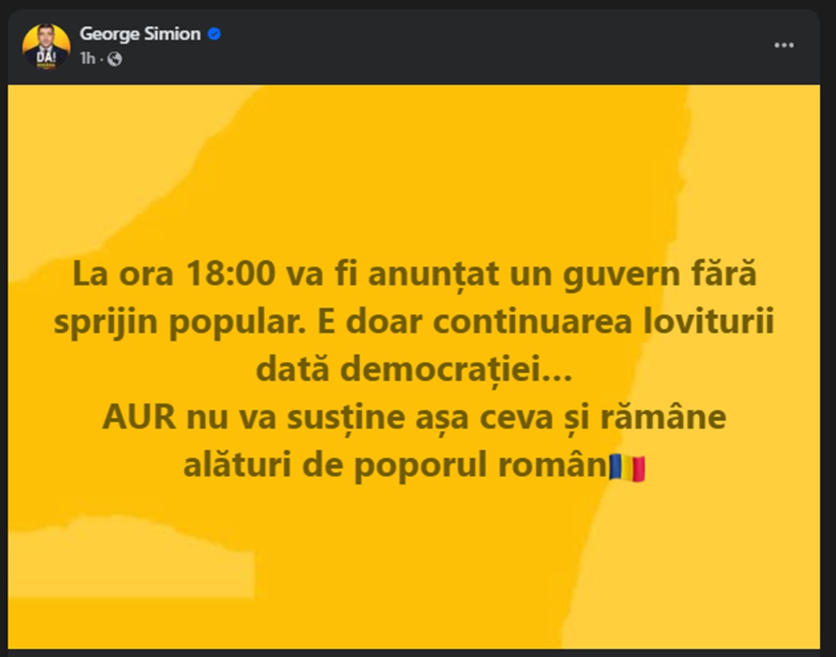 Postare George Simion