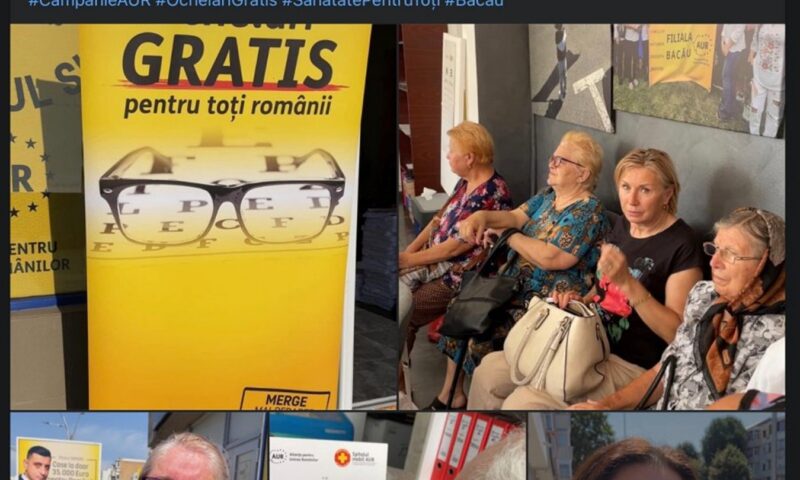 „Consultațiile oftalmologice” oferite de AUR la Bacău, anchetate de Parchet. Membri fără calificare măsurau dioptrii