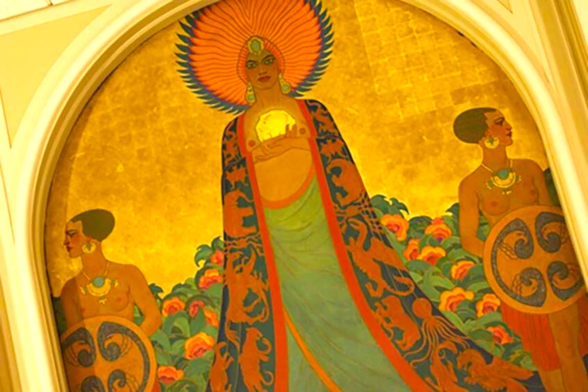 Regina Calafia, pictură murală într-un hotel, 1926