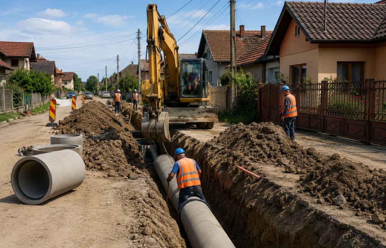 Rețeaua de canalizare, un lux în multe sate din România. INS: Doar unul din cinci locuitori este racordat