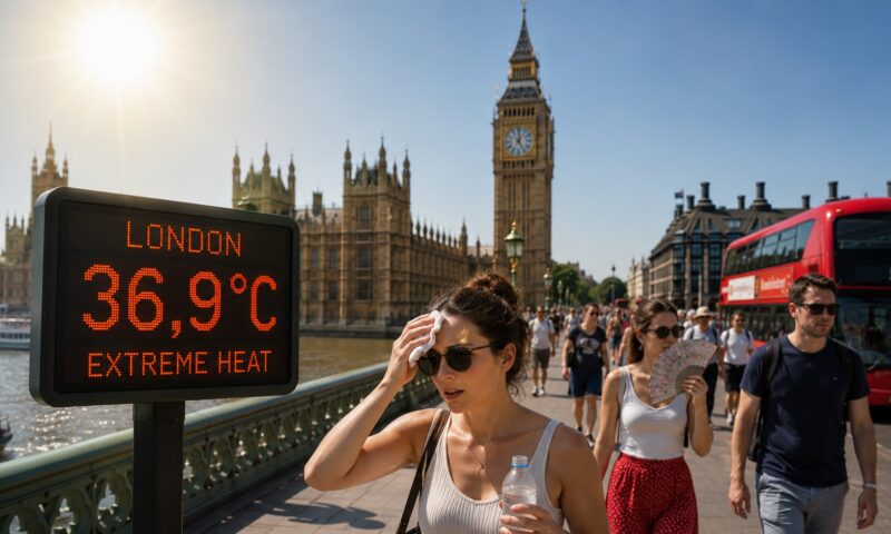 Temperaturile extreme nu se opresc în Regatul Unit. Recordul lunii iunie, depășit din nou