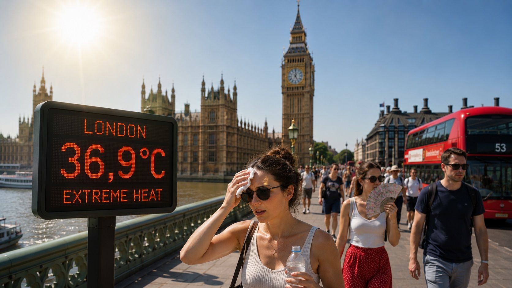 Temperaturile extreme nu se opresc în Regatul Unit. Recordul lunii iunie, depășit din nou