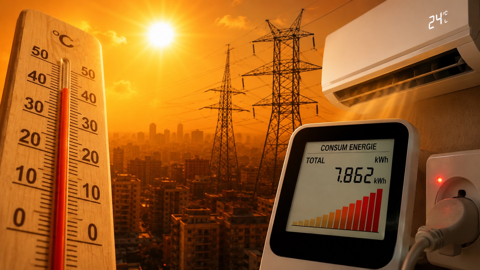Canicula împinge consumul de energie la un nivel critic. România ia măsuri pentru evitarea blackout-ului
