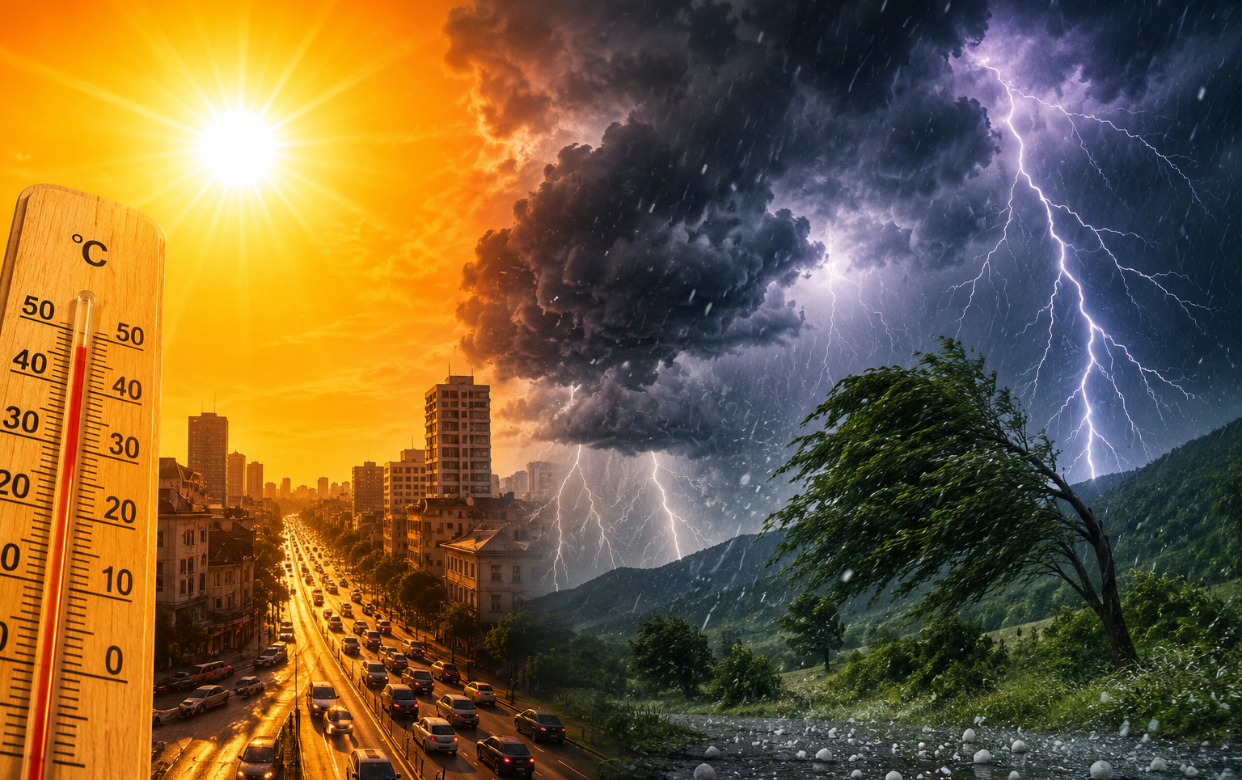 Prognoza meteo, 24 iunie. Caniculă în timpul zilei, furtuni puternice spre seară. Unde se vor înregistra 34 de grade