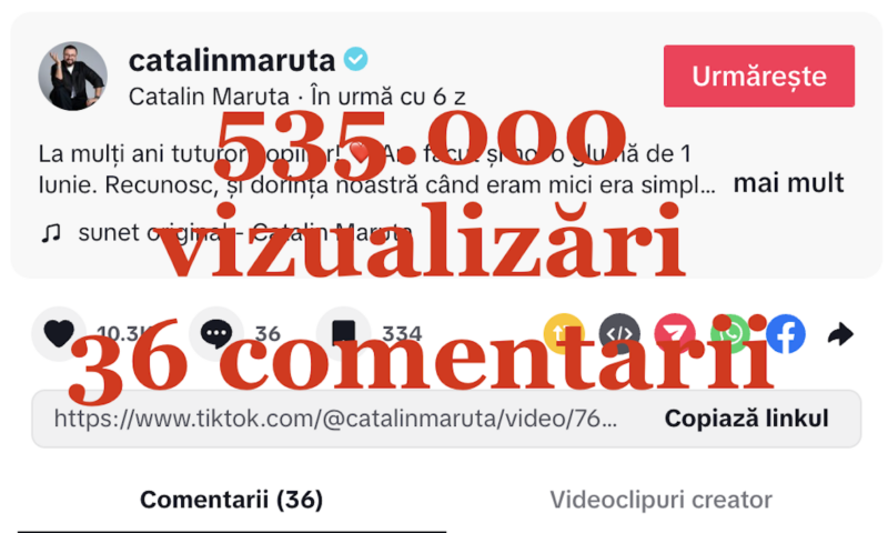 "Magia" din onlineul românesc. Cumpără Cătălin Măruță vizualizări? Cine sunt victimele