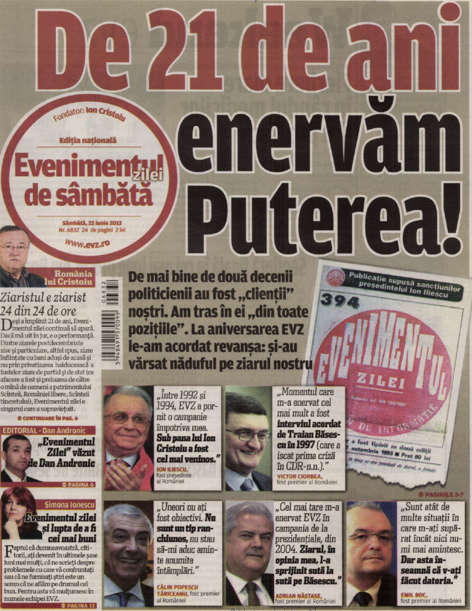 EVZ în 2013