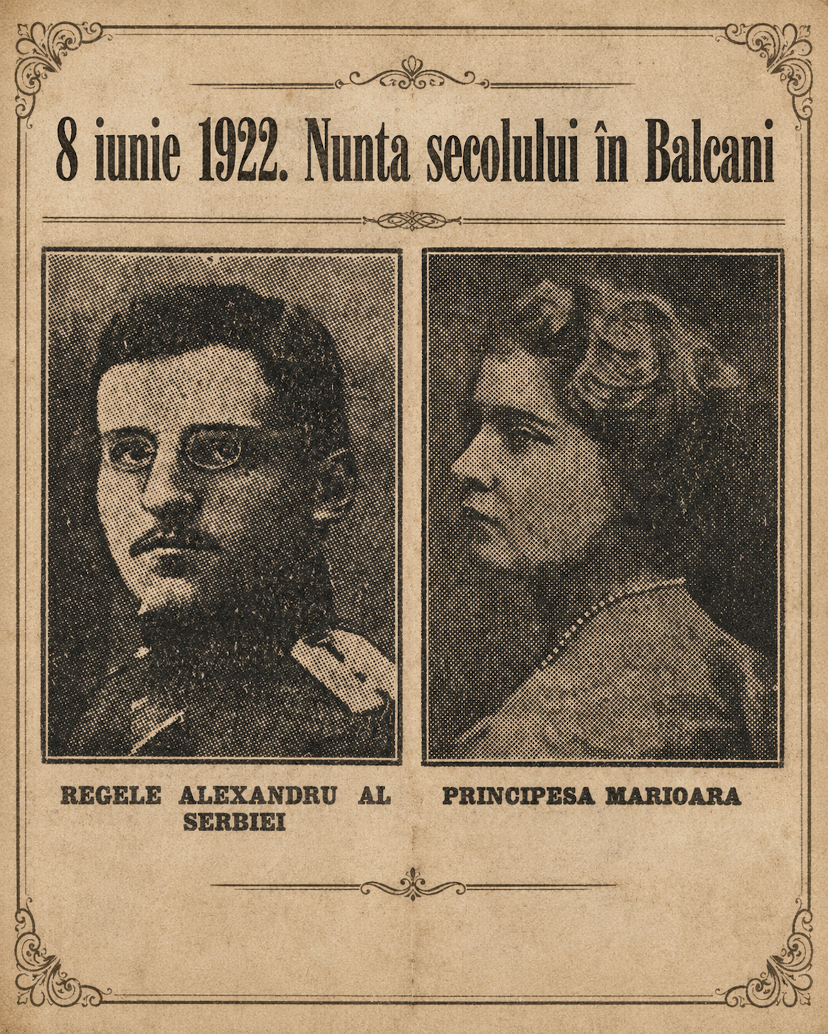 Nunta Secolului în Balcani. Căsătoria Regelui Alexandru al Iugoslaviei cu Principesa Mărioara a României