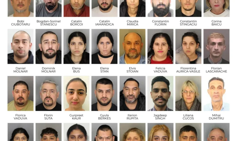 Rețea românească de turism infracțional în Canada: 46 arestați și 164 de suspecți