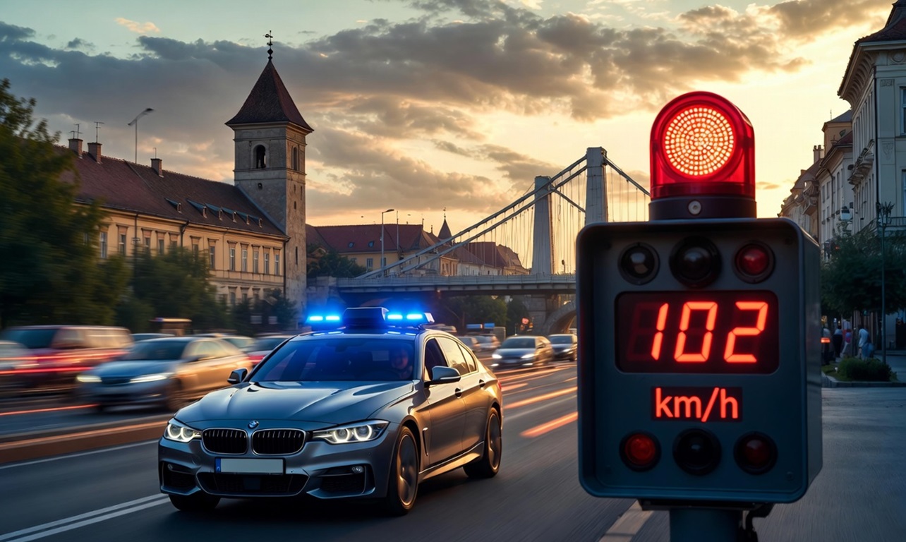 A mers cu 102 km/h prin Sibiu, dar a scăpat și de amendă și de suspendarea permisului