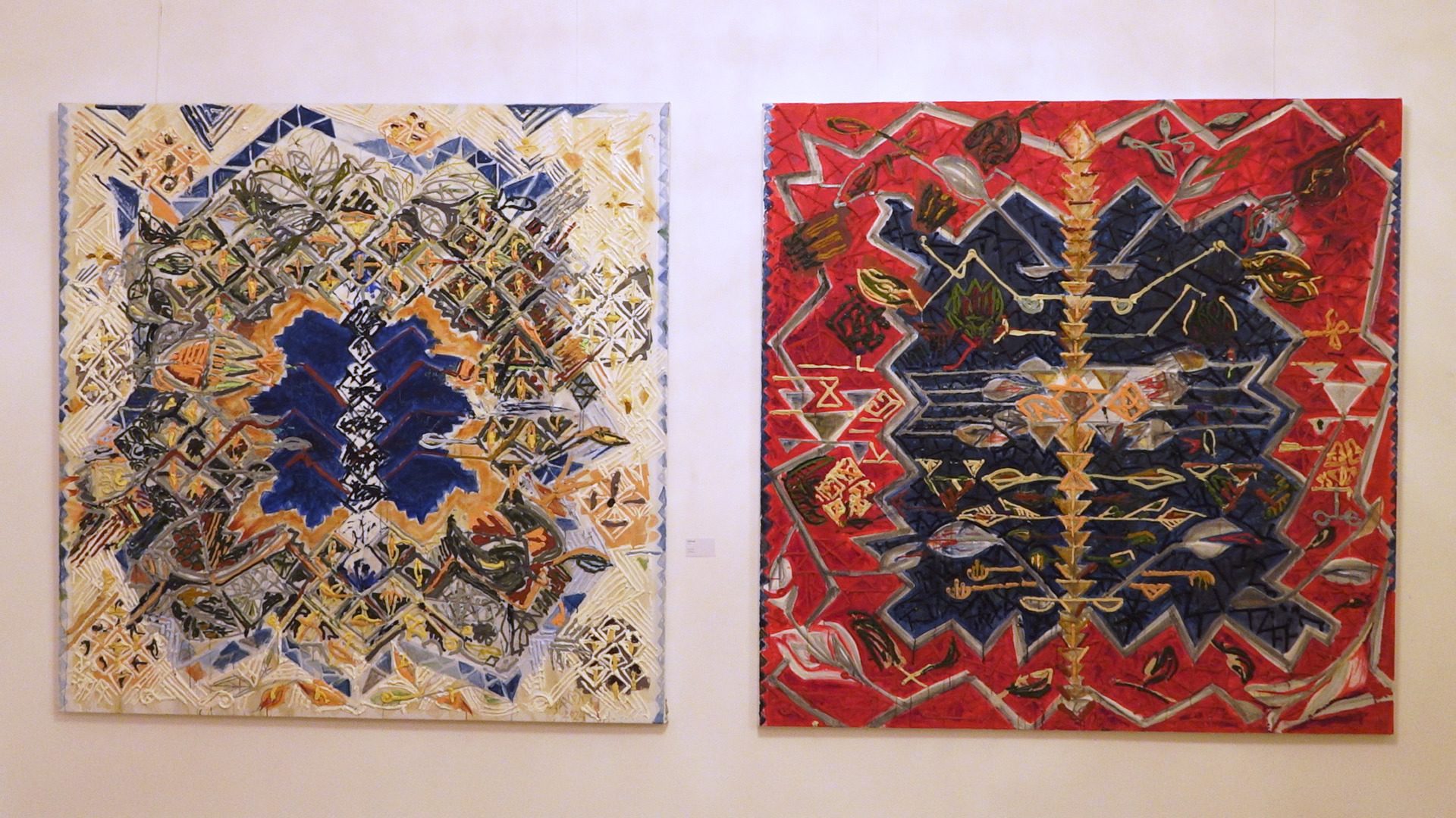 Pictură din expoziția Urme, a lui Dinu Săvescu.