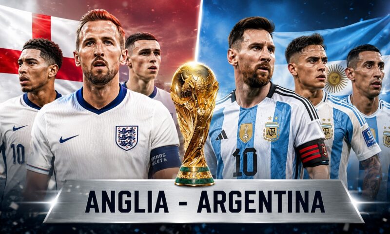Anglia – Argentina: Echipele de start din semifinala Cupei Mondiale 2026