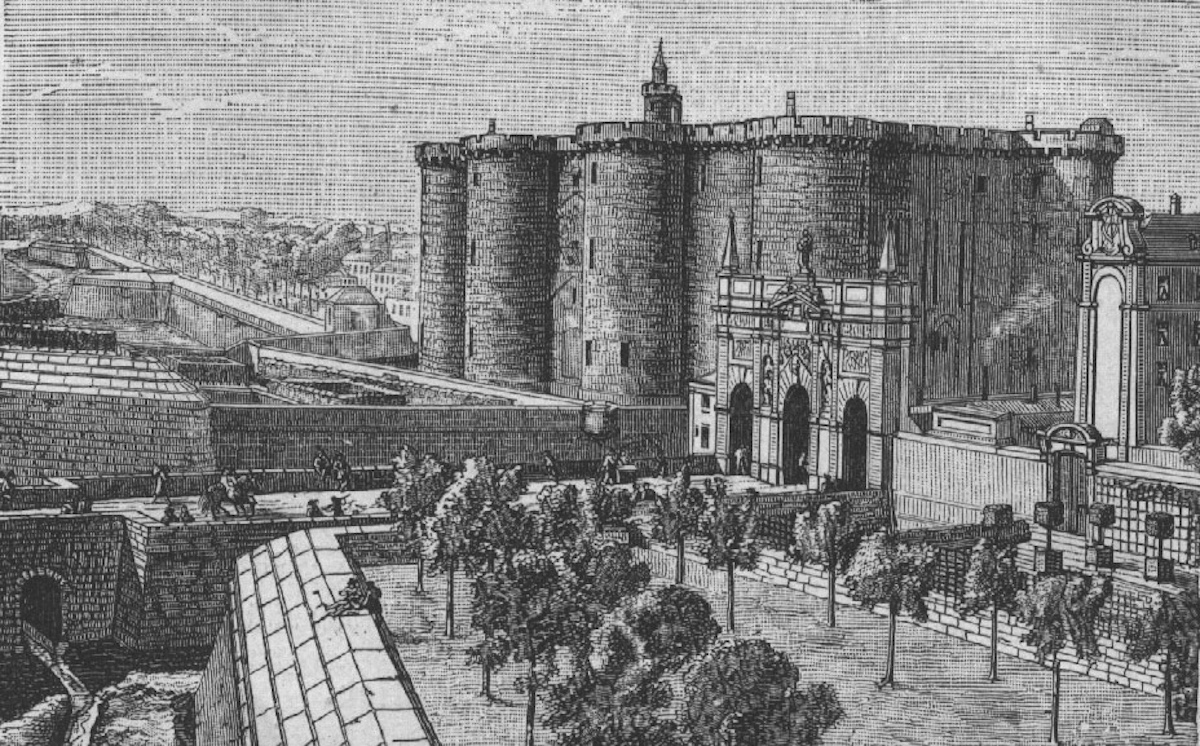 Bastilia, gravură de Friedrich Polack (1834-1915)
