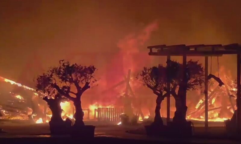 Incendiu de proporții în Mamaia. Două beach bar-uri au fost distruse de flăcări