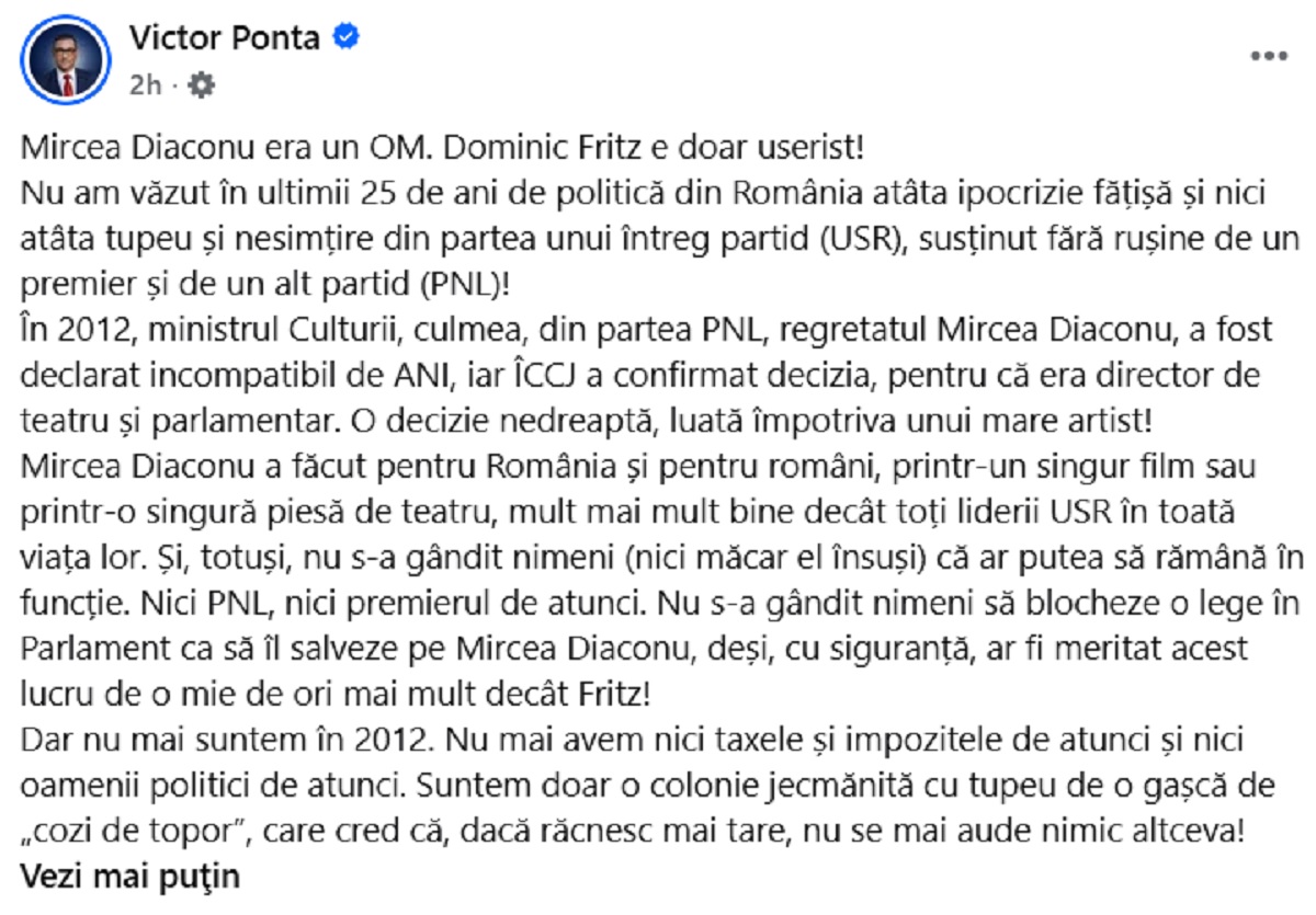 Mesaj Victor Ponta