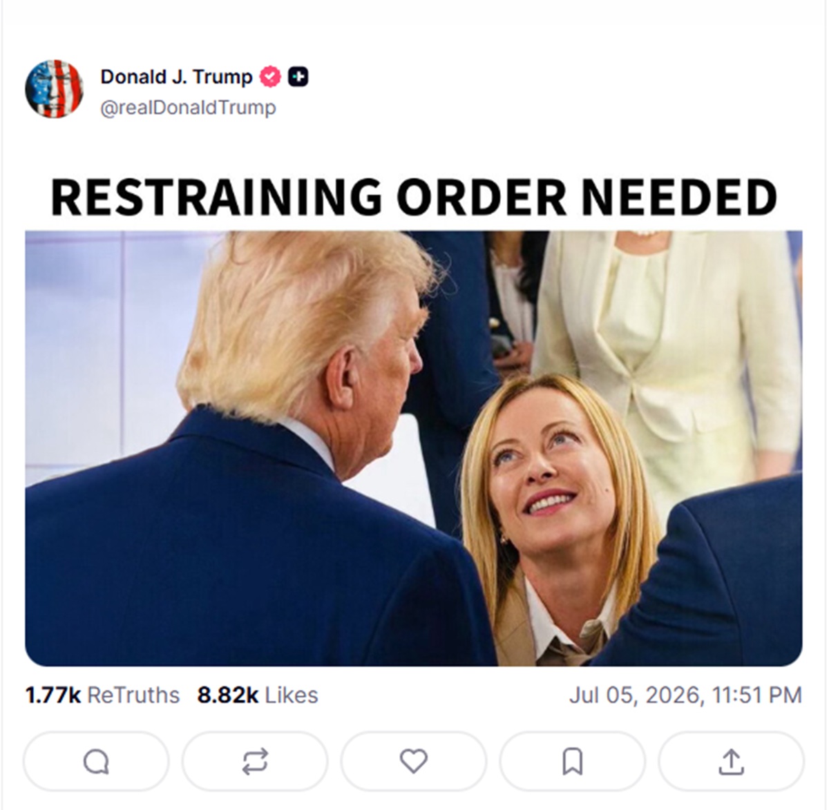 Postare Donald Trump