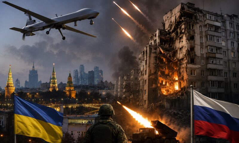 Rusia și Ucraina își intensifică atacurile. Dronele lovesc din nou regiunea Moscovei, iar bombardamentele continuă în estul Ucrainei