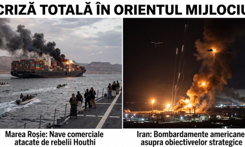 Criză totală în Orientul Mijlociu. SUA bombardează Iranul, rebelii Houthi lovesc în Marea Roșie